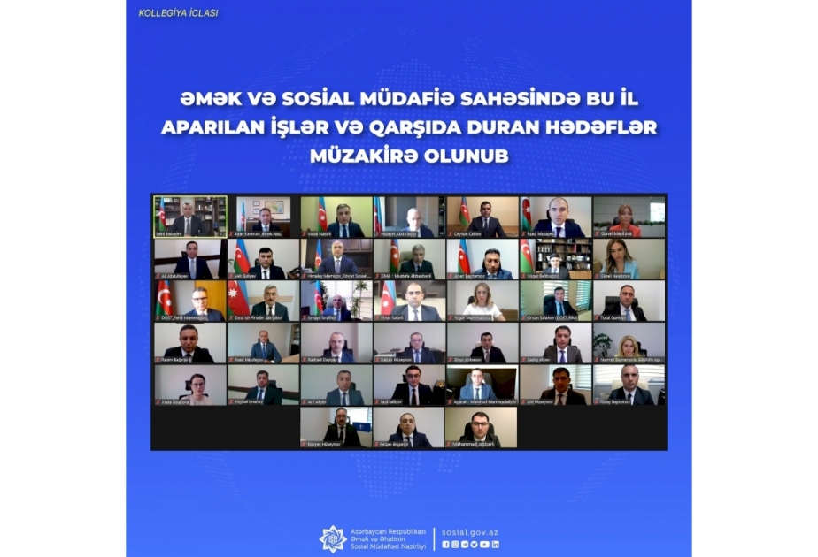 Əmək və sosial müdafiə sahəsində bu il aparılan işlər və qarşıda duran hədəflər müzakirə olunub