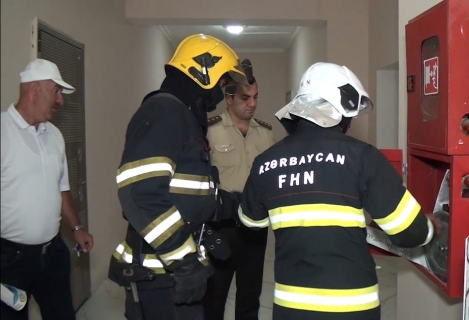 Fövqəladə Hallar Nazirliyi növbəti şərti yanğın təlimi keçirib