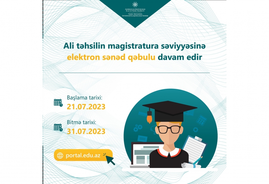 Magistratura səviyyəsinə elektron sənəd qəbulu davam edir