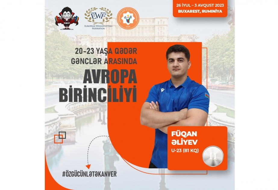 Levantador de pesas de Azerbaiyán logra la plata en el Campeonato de Europa
