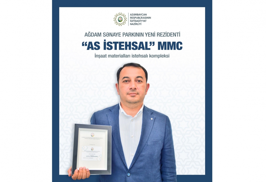 Ağdam Sənaye Parkının rezidentlərinin sayı 19-a çatıb