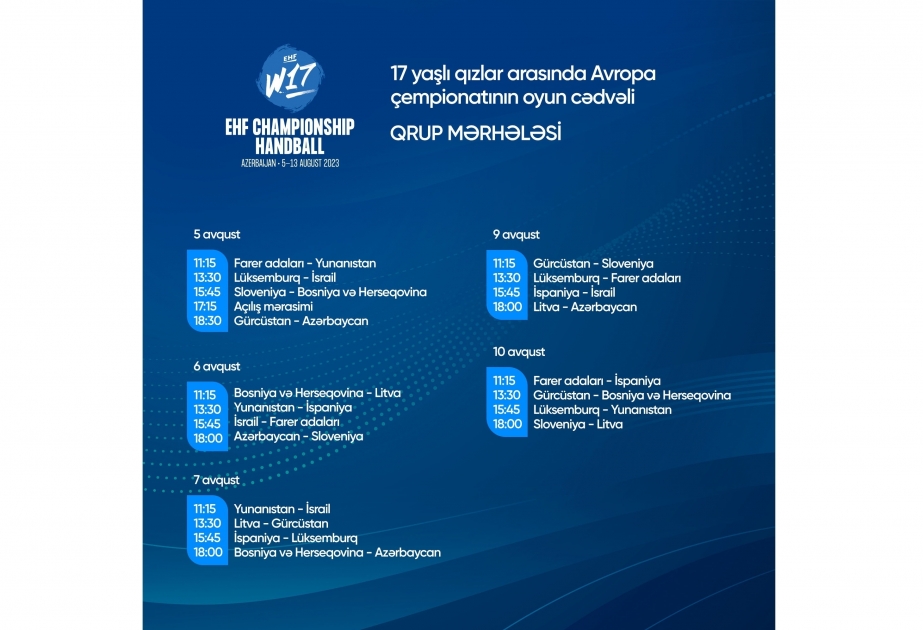 Завтра в Баку стартует чемпионат Европы по гандболу среди девушек до 17 лет