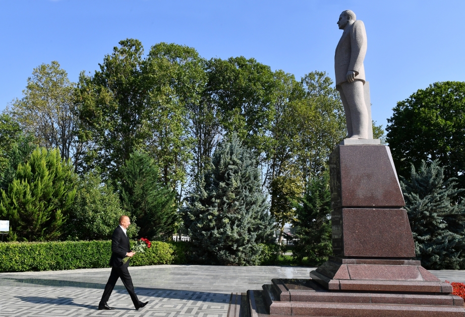 Präsident Ilham Aliyev zu Besuch in Region Gazakh VIDEO