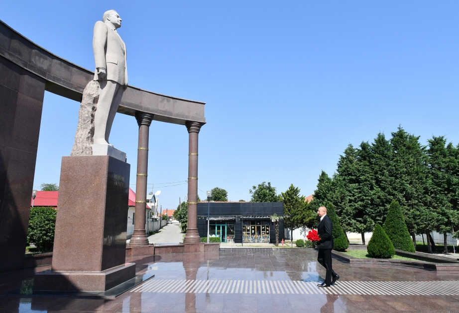 President Ilham Aliyev visited Shamkir district VIDEO