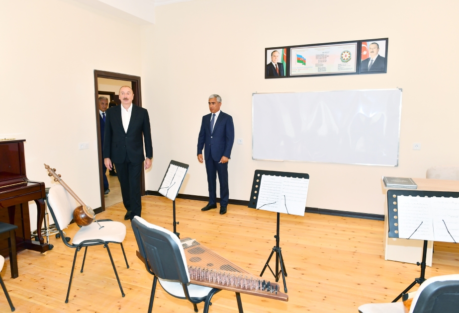 Se inaugura el nuevo edificio de la escuela de música para niños de la aldea de Serkar en Samukh