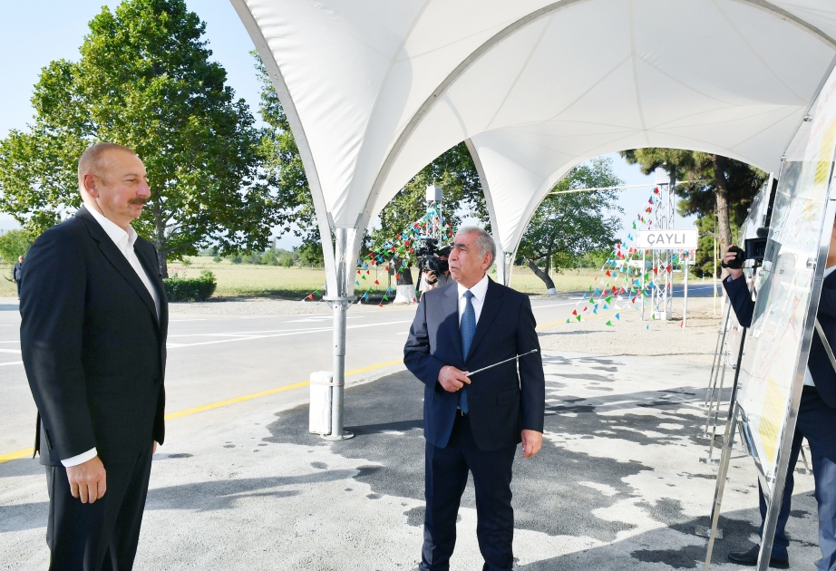 President Ilham Aliyev participated in inauguration of Garapapag-Chayli road VIDEO