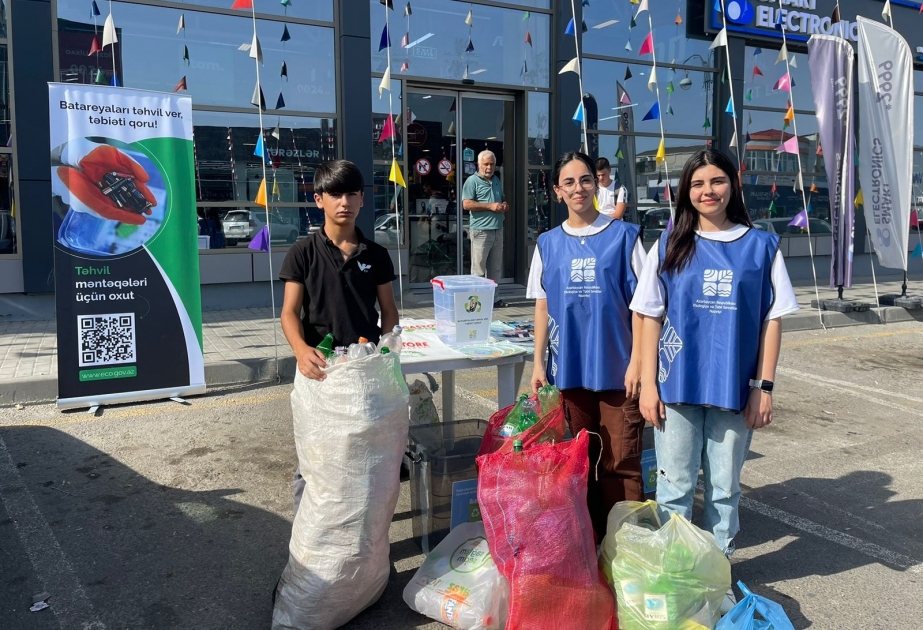Qubada keçirilən aksiya zamanı tutumu 270 litr olan plastik tullantı təhvil verilib
