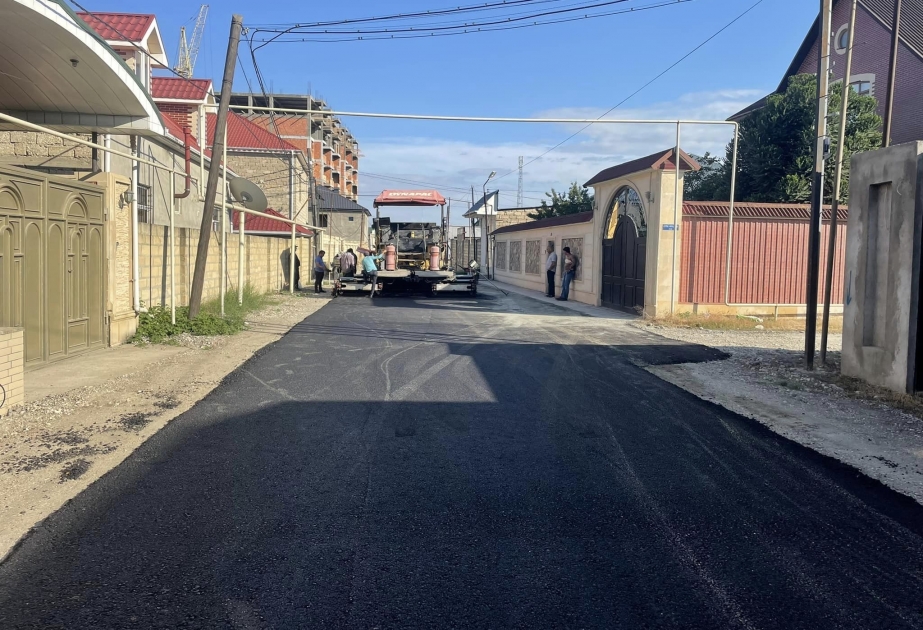 Xaçmazda şəhərdaxili yollar asfaltlanır