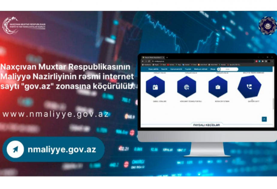Naxçıvan Muxtar Respublikası Maliyyə Nazirliyinin saytı AzStateNet şəbəkəsinə köçürülüb