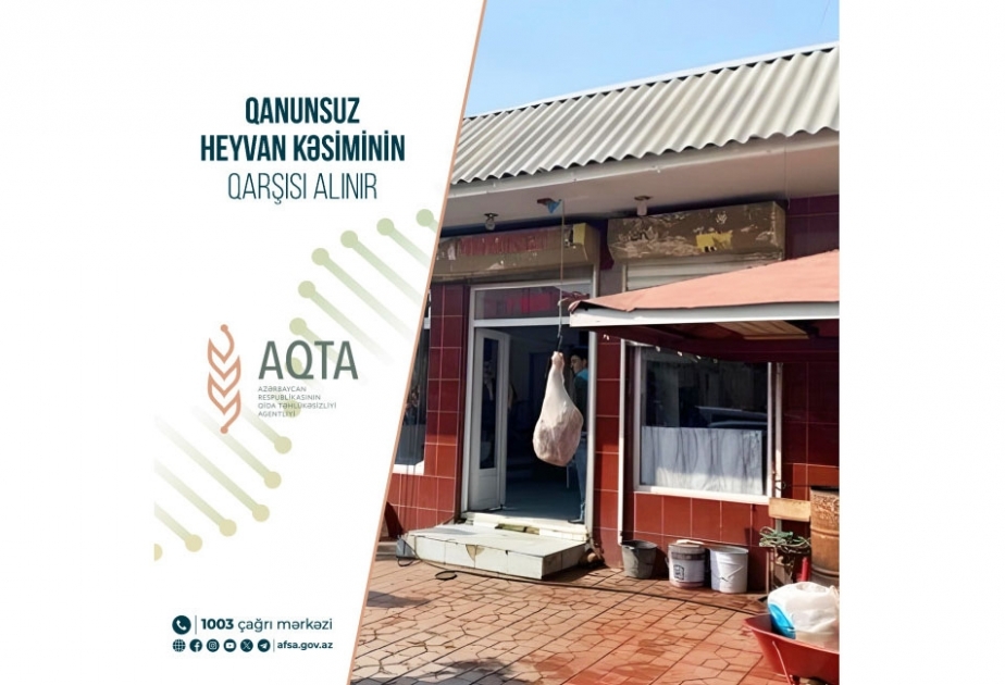 On doqquz heyvan kəsimi və ət satışı məntəqəsi ilə bağlı tədbir görülüb