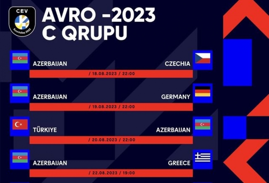 Avropa çempionatında iştirak edəcək qadın voleybolçulardan ibarət millimizin ilk oyun tarixi müəyyənləşib