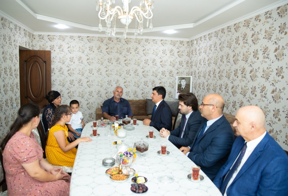 Qusarda şəhid Ramin Nurəhmədovun ailəsi ziyarət edilib