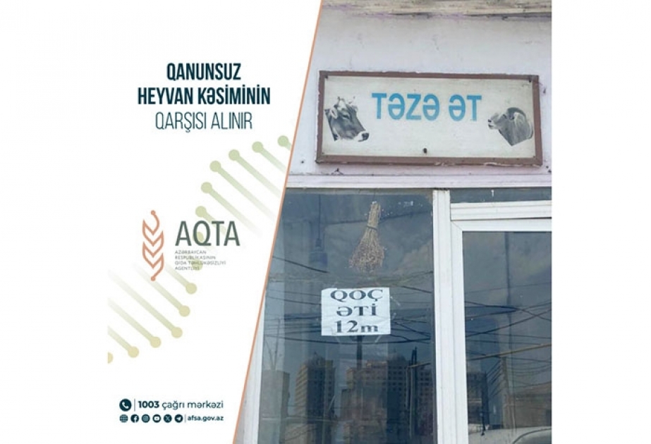 On bir heyvan kəsimi və ət satışı məntəqəsi ilə əlaqədar tədbir görülüb