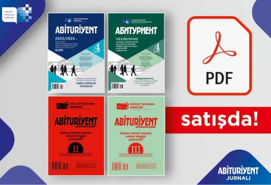 DİM:“Abituriyent” jurnalının 4-cü nömrəsini və xüsusi buraxılışları onlayn əldə etmək mümkündür