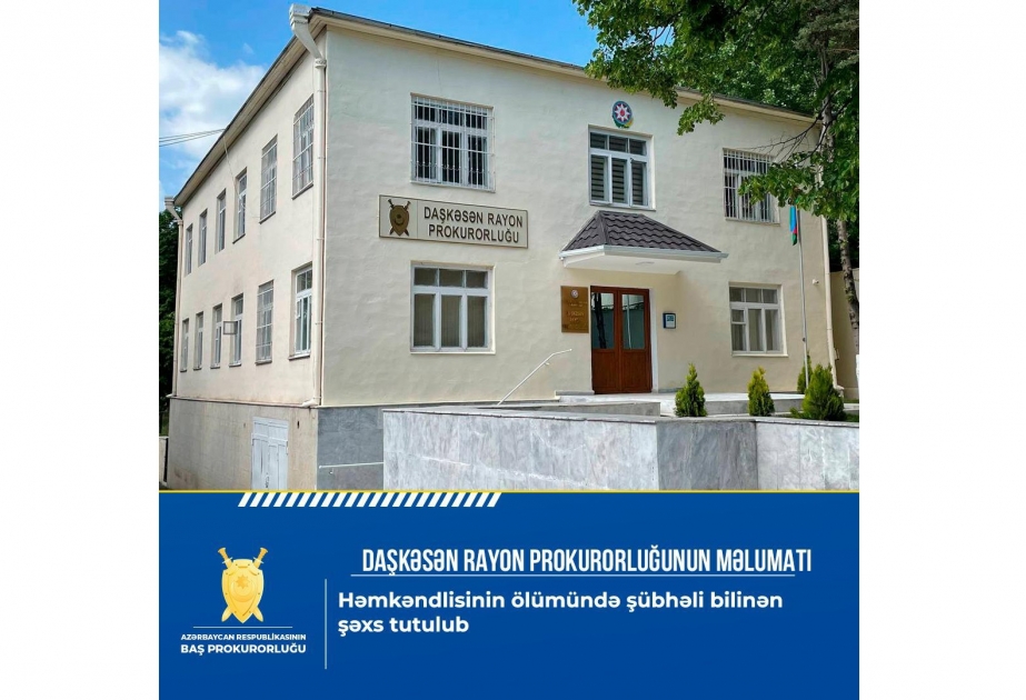 Həmkəndlisinin ölümündə şübhəli bilinən şəxs tutulub