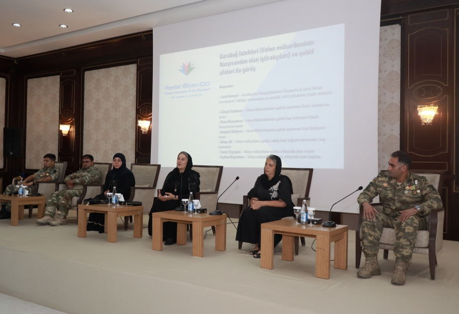 IV Yay Düşərgəsinin iştirakçıları Qarabağ fatehləri və şəhid anaları ilə görüşüblər