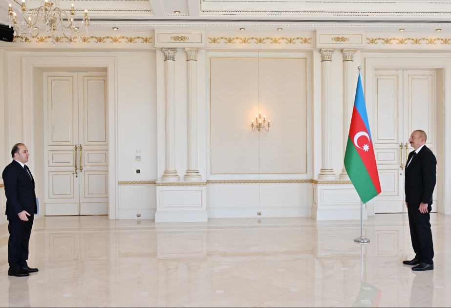 President Ilham Aliyev received credentials of incoming ambassador of Tajikistan  VIDEO