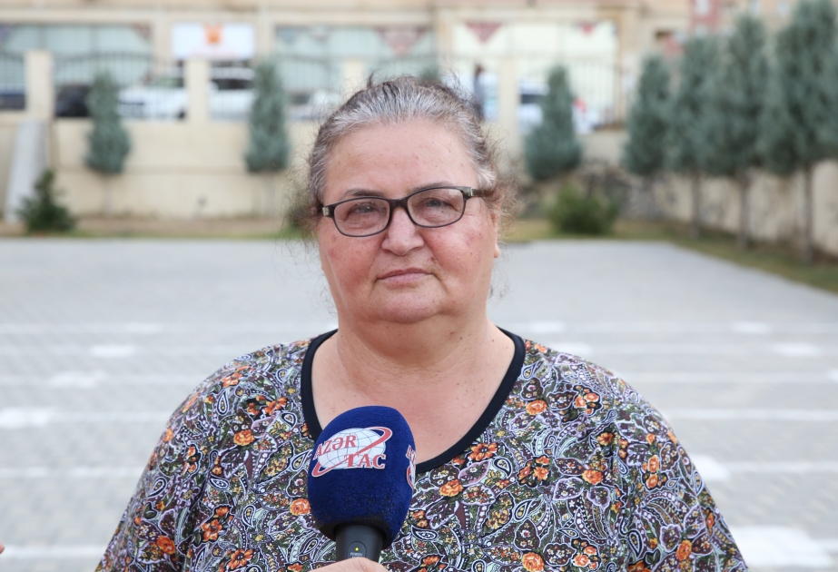 Жительница Физули: Мы благодарны главе государства за подаренную радость