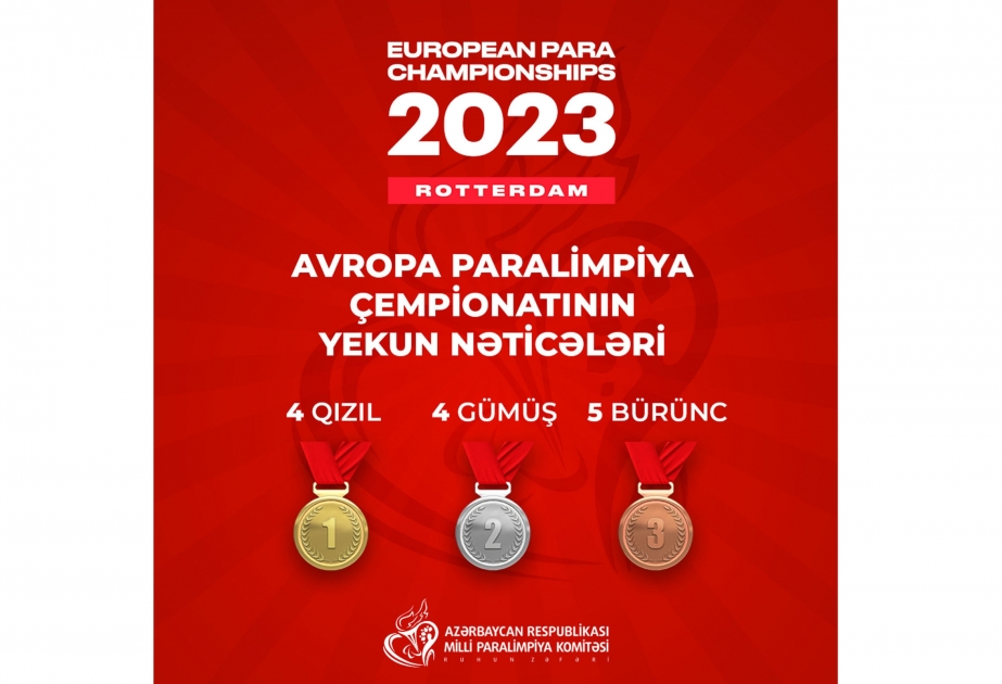 Azərbaycan paralimpiyaçıları Avropa Çempionatını 13 medalla başa vurublar