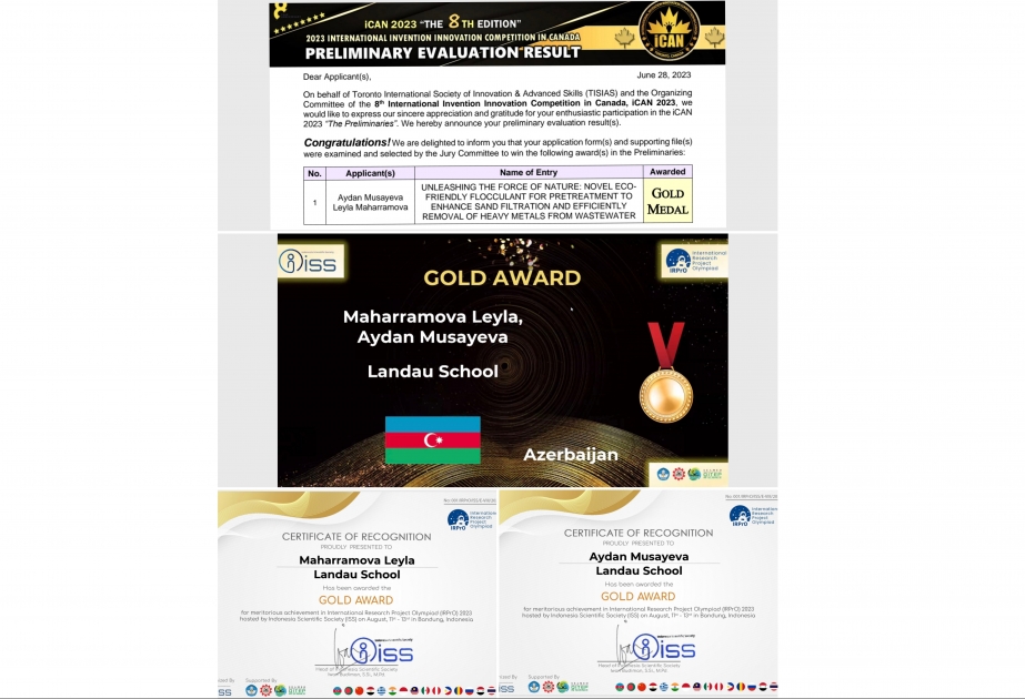 Şagirdlərin hazırladığı layihə beynəlxalq olimpiadalarda qızıl medal qazanıb