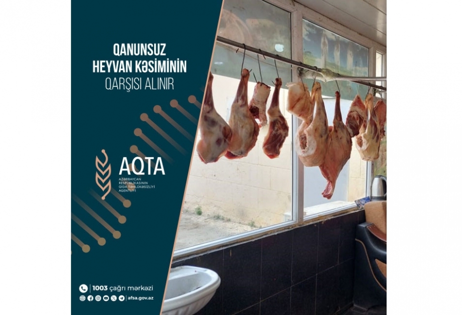 On yeddi heyvan kəsimi və ət satışı məntəqəsi ilə əlaqədar tədbir görülüb
