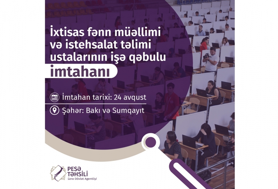 Peşə məktəblərinə müəllim və ustaların işə qəbulunun müraciət mərhələsi yekunlaşıb