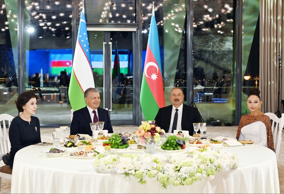 State reception was hosted in honor of President of Uzbekistan Shavkat Mirziyoyev  VIDEO