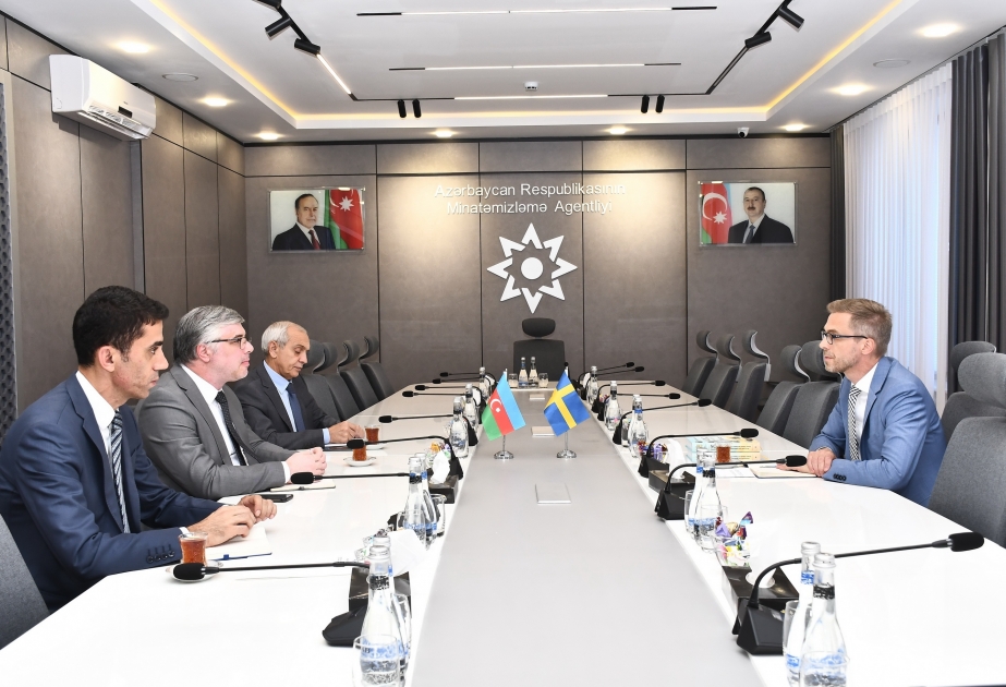 Azərbaycandakı humanitar minatəmizləmə fəaliyyətində İsveçlə mümkün əməkdaşlıq imkanları müzakirə olunub