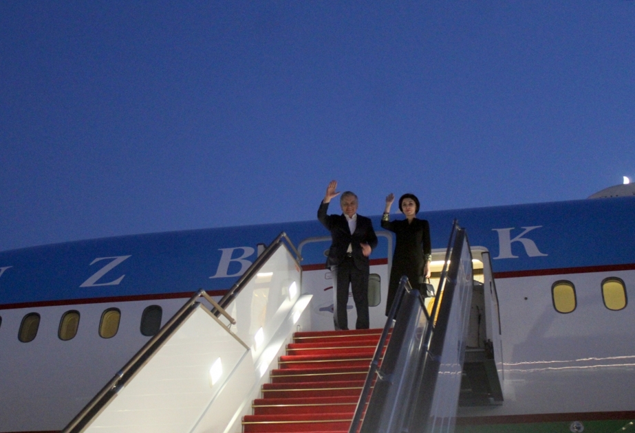 Usbekistans Präsident Shavkat Mirziyoyev beendet seinen Staatsbesuch in Aserbaidschan