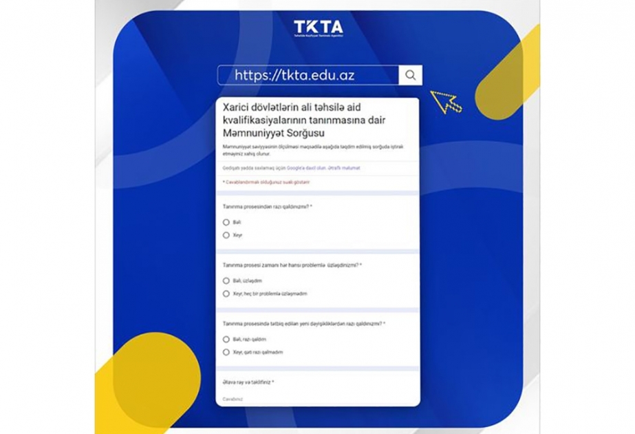 Təhsildə Keyfiyyət Təminatı Agentliyi sorğu keçirir