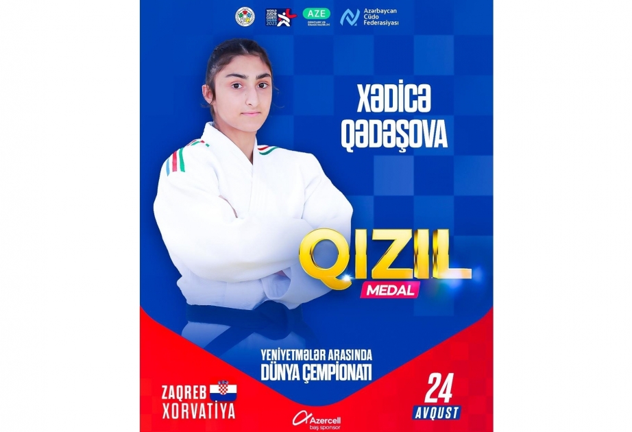 Judoka Khadija Gadashova becomes Azerbaijan’s first-ever female world champion