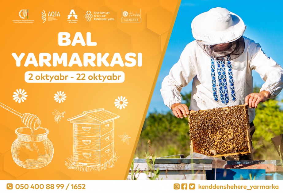 Bakıda arıçılıq məhsullarının 23-cü Respublika Sərgi-Satış Yarmarkası keçiriləcək