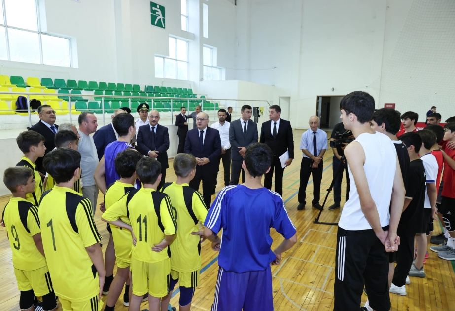 Şahin Bağırov Oğuzda voleybolçular üçün yaradılan şəraitlə tanış olub