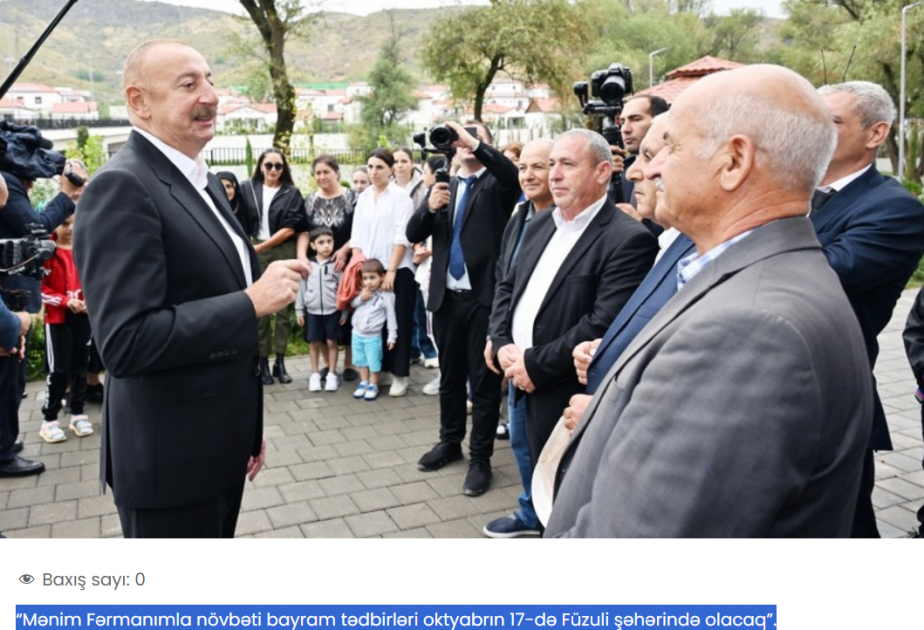 Prezident İlham Əliyevin “Laçın Şəhəri Günü” münasibətilə bayram tədbirində iştirakı Gürcüstan mətbuatının diqqətində