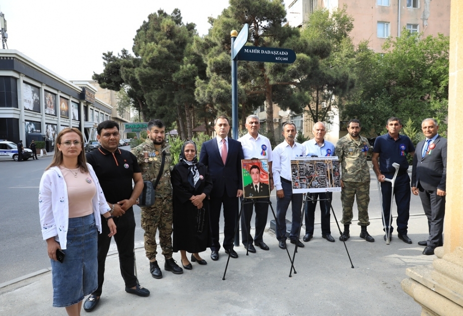 Nizami rayonunda Vətən müharibəsi şəhidi Mahir Dadaşzadə adına küçə verilib
