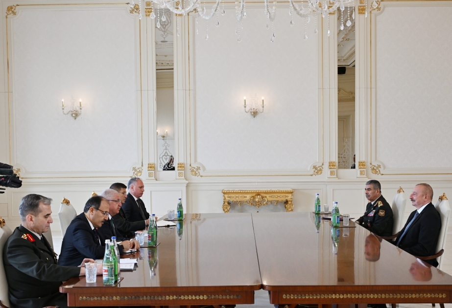 阿塞拜疆总统伊利哈姆·阿利耶夫接见土耳其国防部长