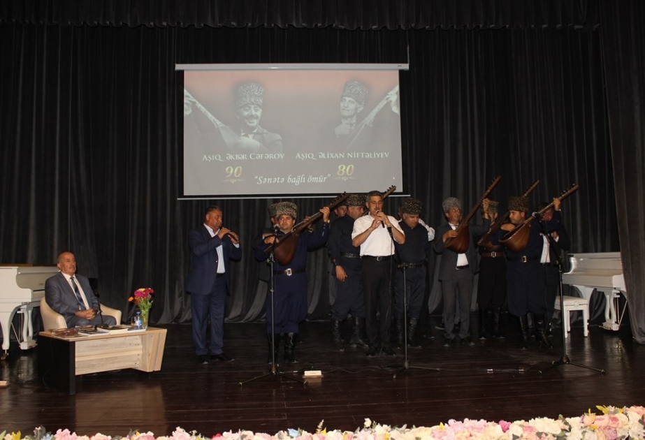 Ustad aşıqların yubileyləri qeyd olunub