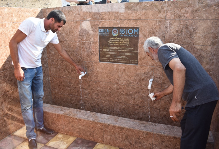 Şəmkir rayonunda bərpa olunmuş kəhriz yerli icmaya təhvil verilib