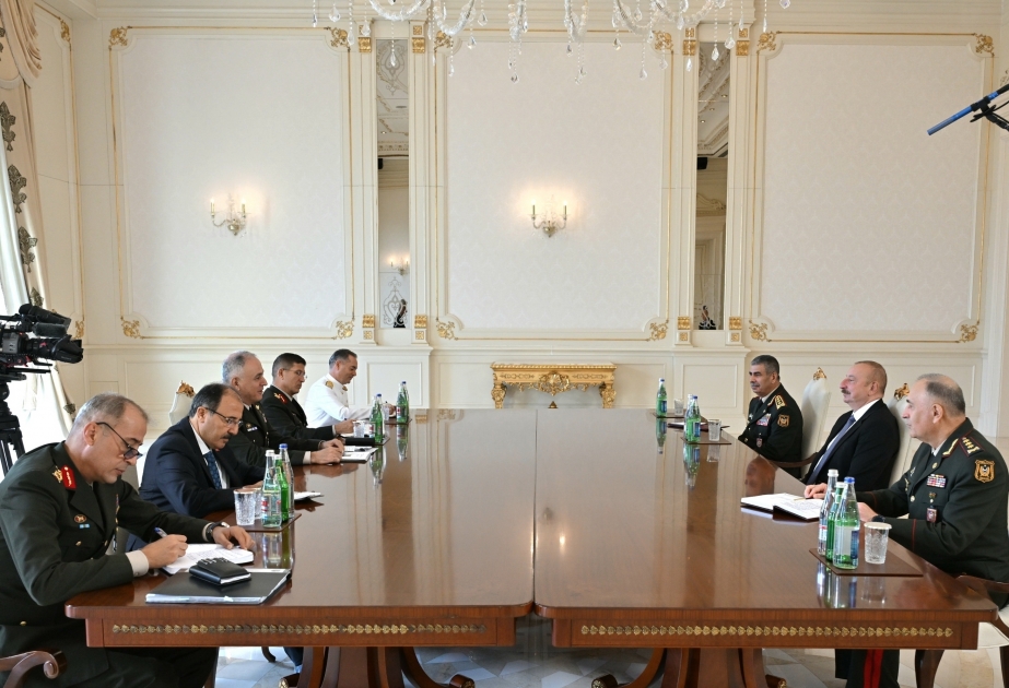 阿塞拜疆总统伊利哈姆·阿利耶夫接见土耳其武装部队总参谋长