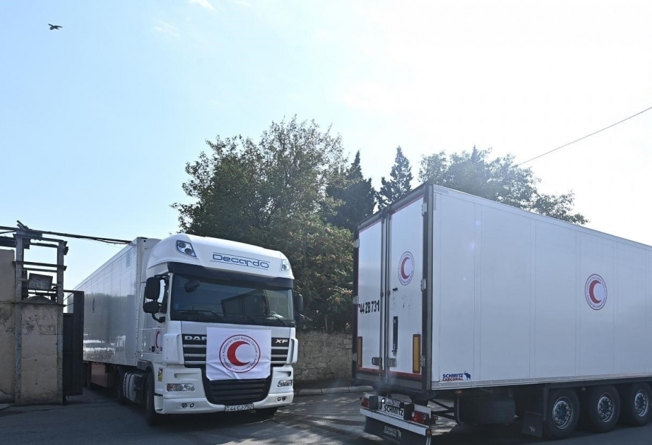 Azerbaijan Red Crescent Society sends humanitarian aid to residents of Armenian origin living in Karabakh VIDEO