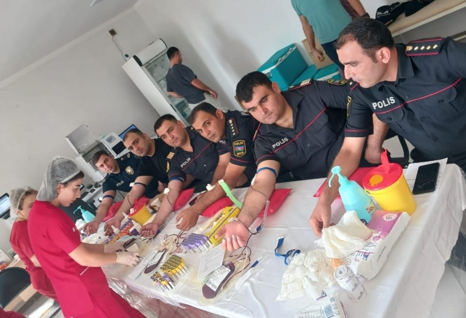 Astarada polis əməkdaşları qanvermə aksiyasında fəal iştirak ediblər