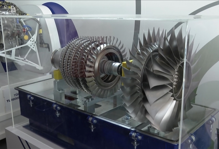 Fan rotor of 1st Turkish turbofan engine displayed at TEKNOFEST