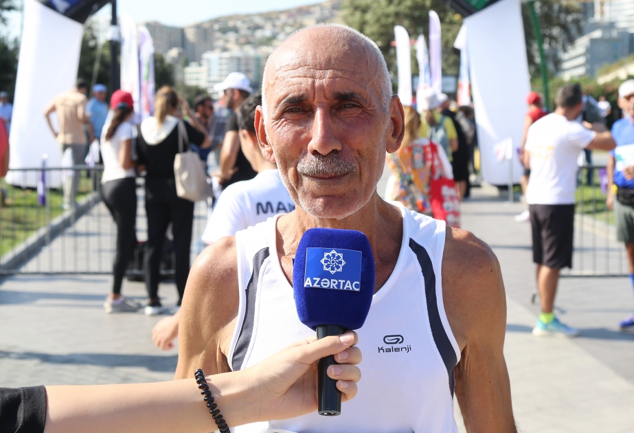 Marafonun ən yaşlı iştirakçısı: Ümid edirik ki, belə yarışlar tez-tez təşkil olunacaq