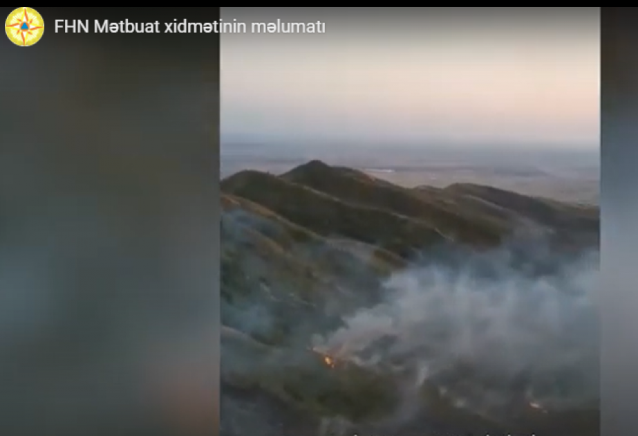 Ağsuda dağlıq ərazidə baş vermiş yanğının söndürülməsi istiqamətində tədbirlər davam etdirilir