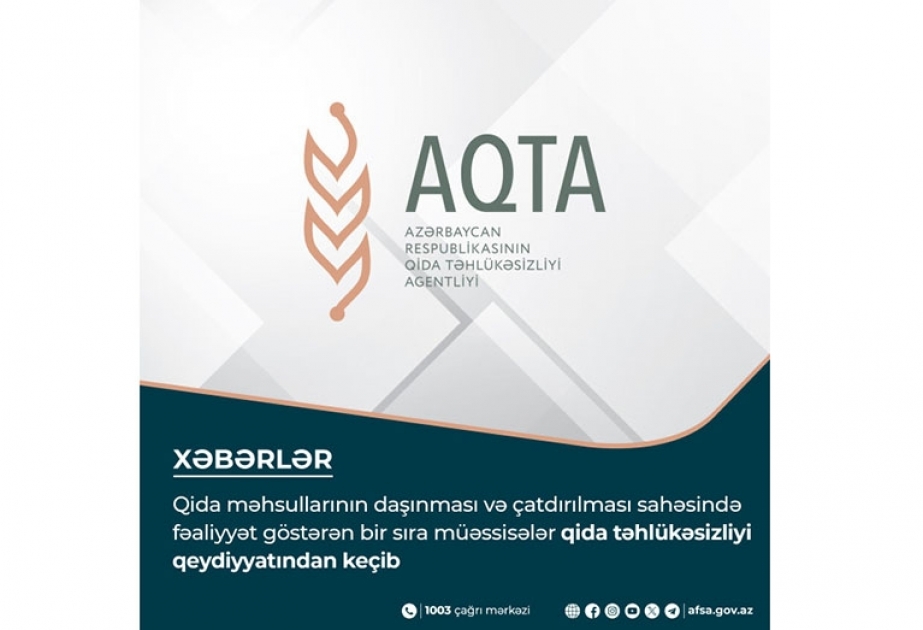 Qida məhsullarının daşınması və çatdırılması sahəsində fəaliyyət göstərən bir sıra müəssisələr qeydiyyatdan keçib