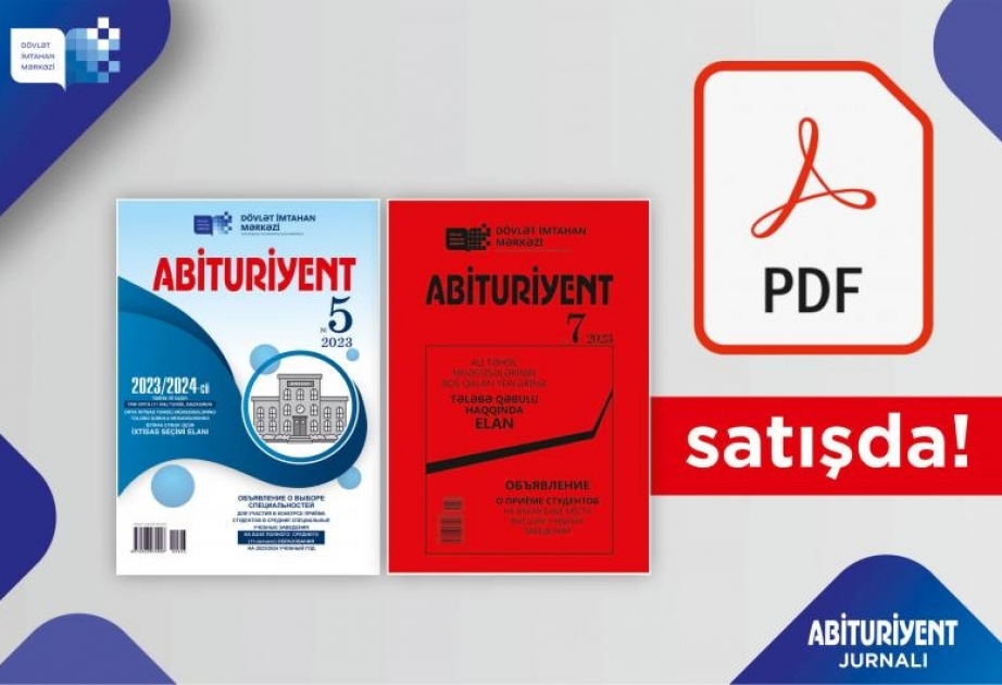 “Abituriyent” jurnalının 5 və 7-ci nömrələri onlayn satışa çıxarılıb