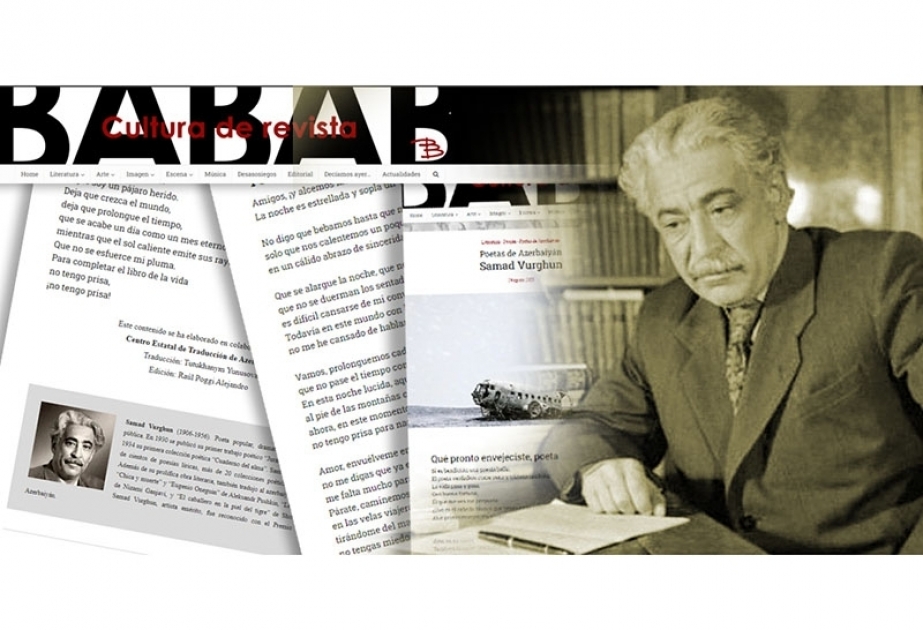 Spanish literary magazine posts verses by Azerbaijani poet Samad Vurgun