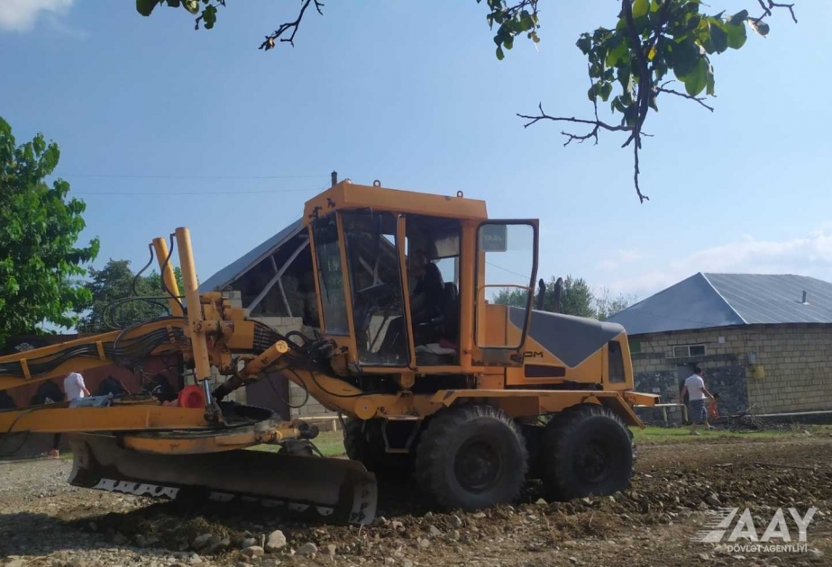 Sel suları Şəkidə yol infrastrukturuna ziyan vurub