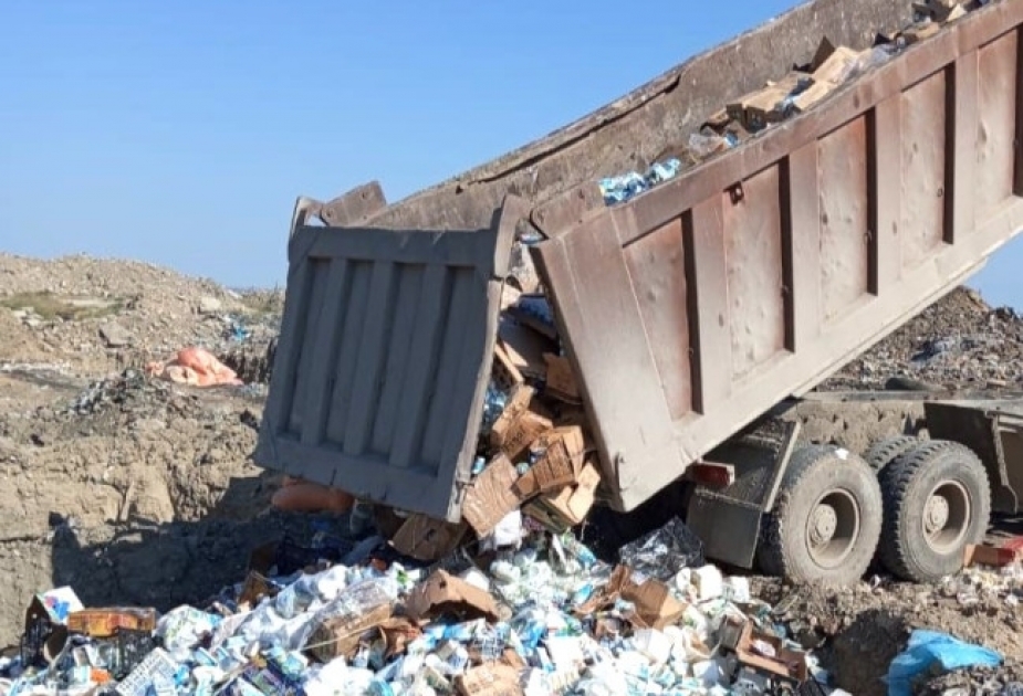 İstehlaka yararsız müxtəlif növ süd məhsulları məhv edilib