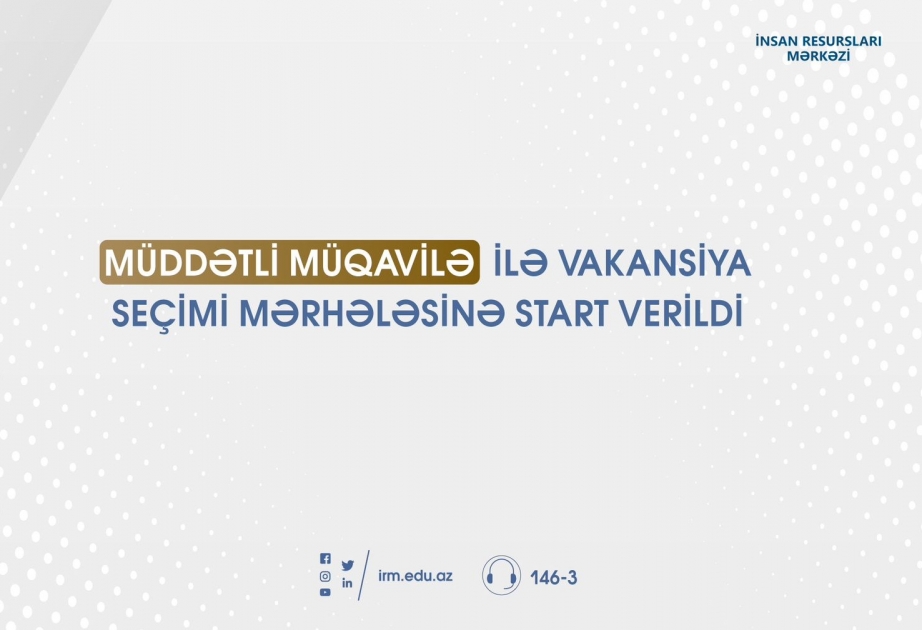 Müddətli müqavilə ilə müəllimlərin işə qəbulu üzrə müsabiqənin vakansiya seçimlərinə start verilib